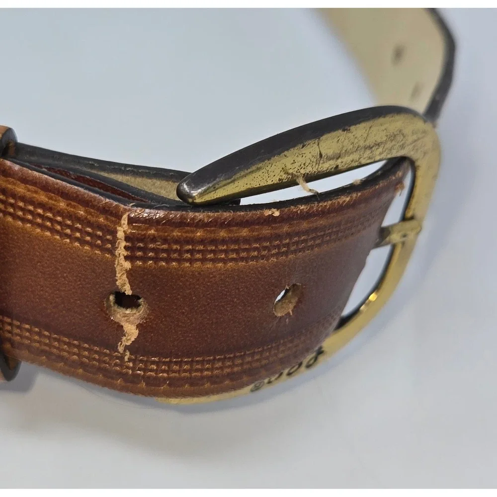 Vintage Lee Jeans Leather Boy's Belt Pair Black Brown 28 Inch Slide Buckle
